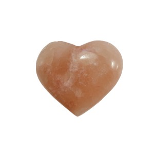 Calcite Strawberry Puff Heart 50mm